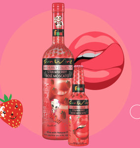 Friends Fun Wine Strawberry Rose Moscato, Ready To Drink Wine Cocktail (750mL)